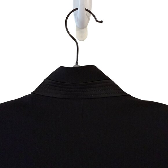 Zadig & Voltaire Size M Volly Crepe Blazer Open Front Black Longline Slim Cut - Picture 9 of 13